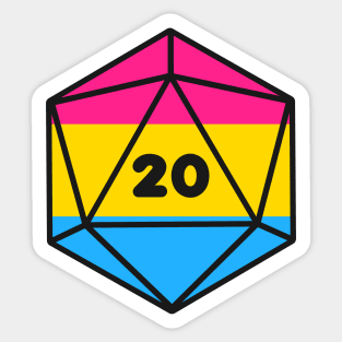 D20 - Pansexual Pride Dice Sticker